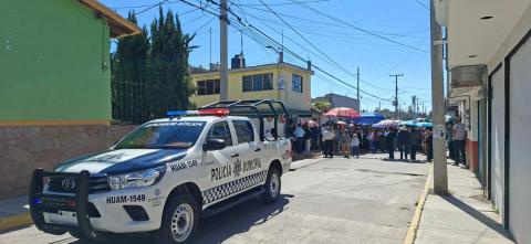 Refuerza seguridad pública de Huamantla acompañamiento en viacrucis durante Semana Santa Segura 2026