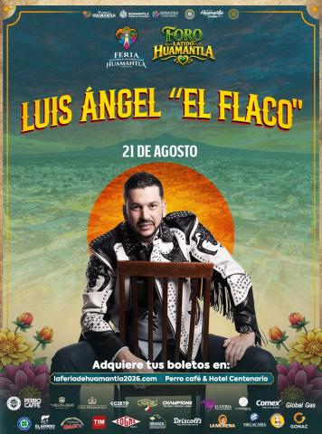 Luis Angel "El Flaco" llegará a la Feria Internacional del Arte Efímero y la Dalia Huamantla 2026