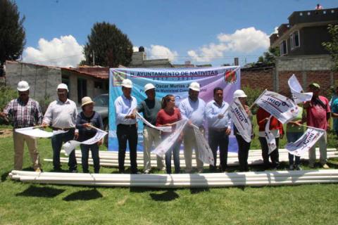 Alcalde pone en marcha 2 obras de servicios básicos en Xiloxochitla imagen 1