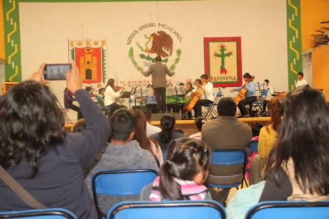 La Orquesta Sinfónica Infantil de Santa Cruz Tlaxcala llego a Xiloxoxtla imagen 4