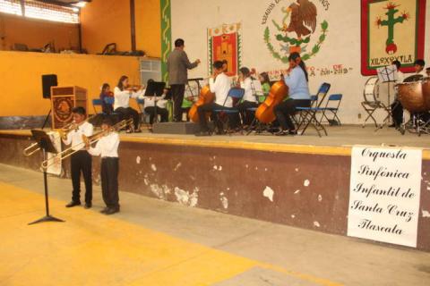 La Orquesta Sinfónica Infantil de Santa Cruz Tlaxcala llego a Xiloxoxtla imagen 5