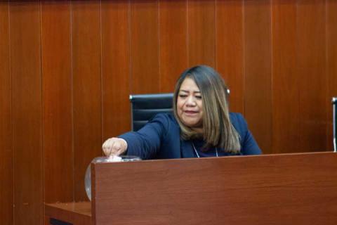 Maribel León es la presidenta de la Mesa Directiva del Legislativo y fungirá hasta el 15 de diciembre