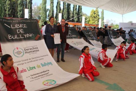 Derechos Humanos de Tlaxcala certifica a 7 escuelas “Libres de Bullying” imagen 3