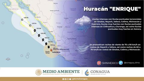 Enrique continúa su desarrollo con dirección a Baja California Sur