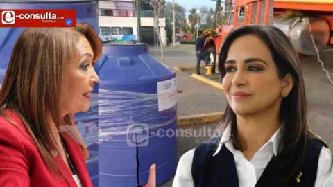 Tinacos podridos regala Lorena Cuéllar y su hija Mariana; le echaron agua y reventó