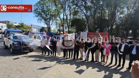 Refuerza Apizaco la seguridad y los servicios con la entrega de seis nuevas unidades