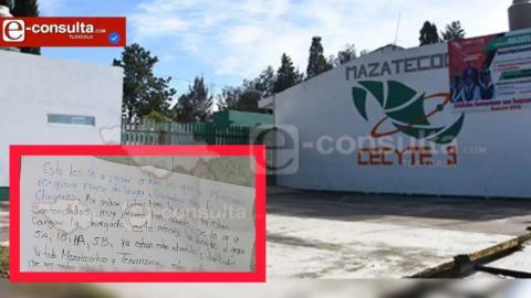 Directora del CECyTE de Mazatecochco recibe amenaza de muerte y le dejan un corazón