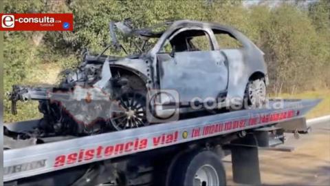 ¡Choque Brutal y Auto en Llamas Paraliza la Autopista Puebla–Tlaxcala!