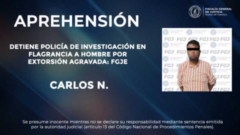 Detiene policía de investigación en flagrancia a hombre por extorsión agravada: FGJE