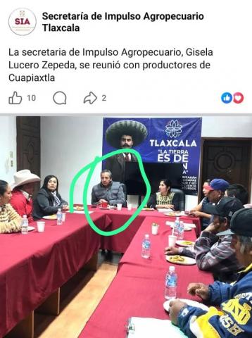 Esposo de Lorena Cuéllar preside reuniones oficiales con productores
