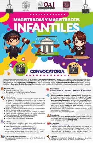 Presenta Poder Judicial convocatoria para elección de Magistradas y Magistrados Infantiles