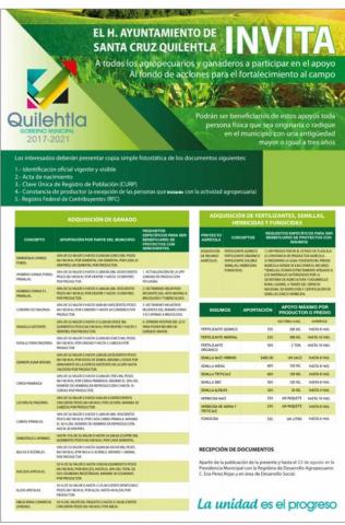 Abren convocatoria para apoyos del sector campesino en Quilehtla imagen 2