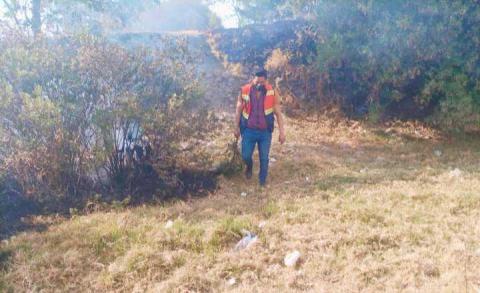 Ayuntamiento de Tetlanohcan atiende llamadas por incendio en pastizales imagen 1