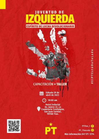 El PT invita al taller Juventud de Izquierda Espíritu de Lucha Revolucionario