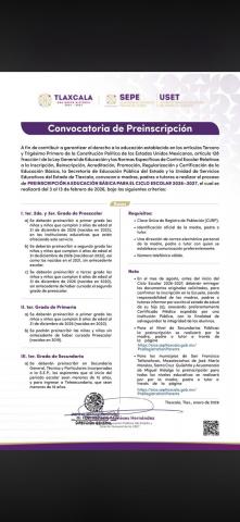 Inicia SEPE–USET proceso de preinscripciones en educación básica