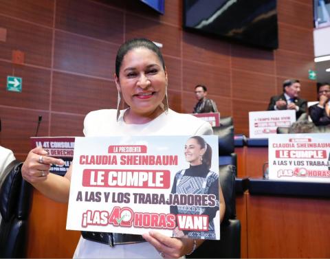 Ana Lilia Rivera informa beneficios de la jornada de 40 horas para Tlaxcala