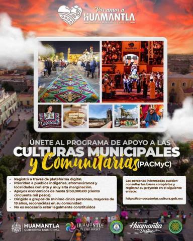 Continúa abierta la convocatoria PACMYC 2026, llaman a presentar proyectos culturales comunitarios