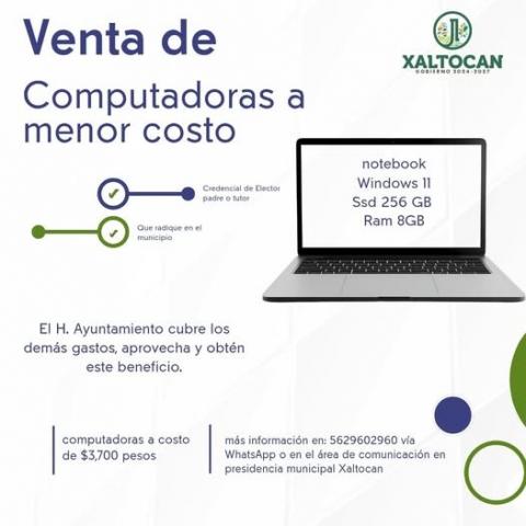 Venta de computadoras a menor costo en Xaltocan