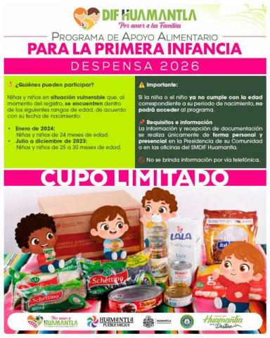 SMDIF Huamantla mantiene abierta orientación para el Programa de Apoyo Alimentario para la Primera Infancia 2026